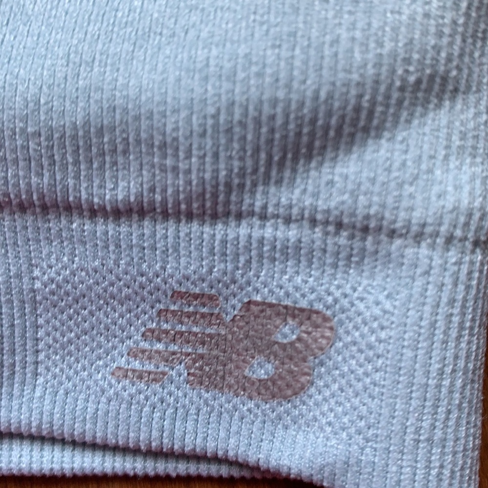 New Balance Light Blue Mesh Sports Bra - Picture 3 of 10